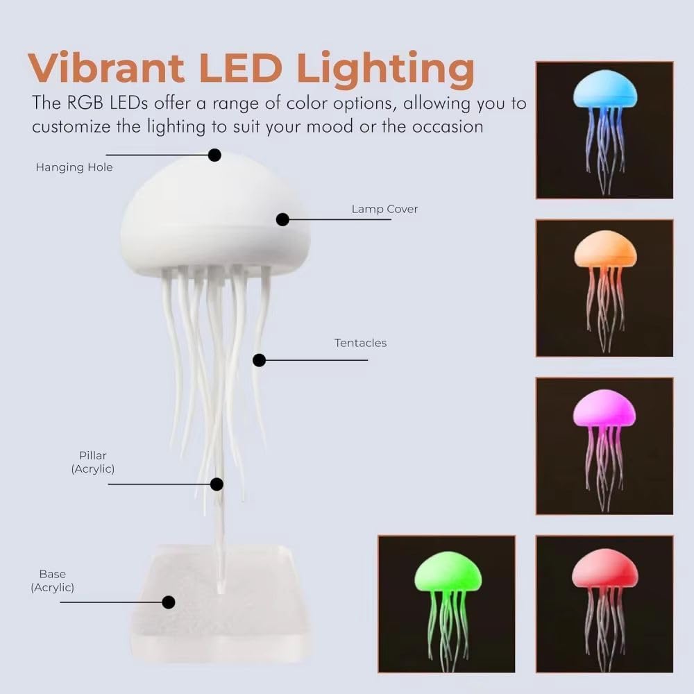 Magic Jellyfish 9 color Gradient LED Lamp