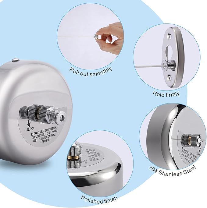 Steel Retractable Clothes Drying Rope