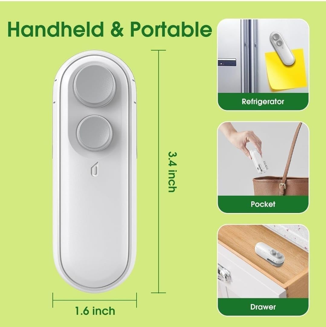 2 in 1 Mini Bag Sealer with Cutter and Magnet