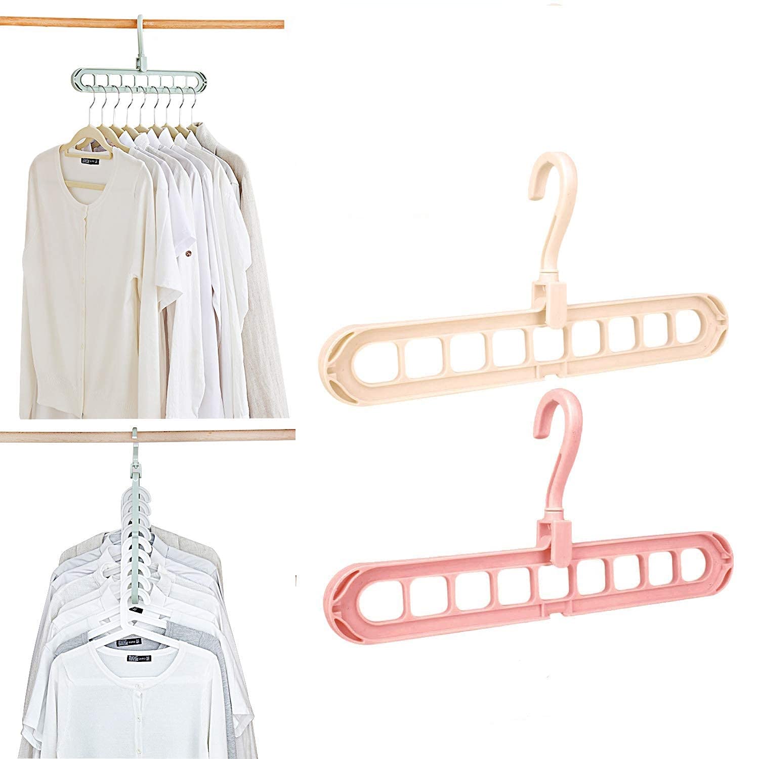 3 Pcs of Space Saving 9 in 1 Clothes Hanger