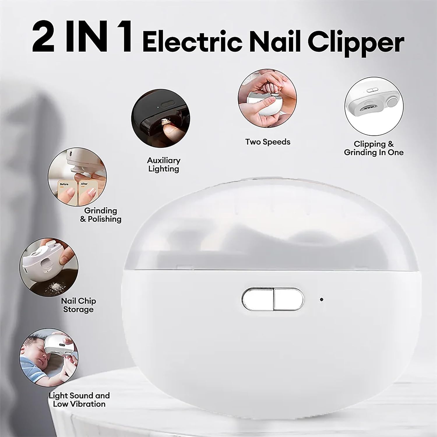 2 in 1 Nail Trimmer & Nail Polisher