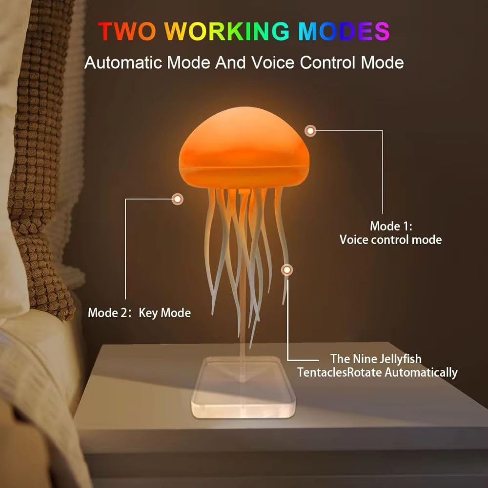 Magic Jellyfish 9 color Gradient LED Lamp