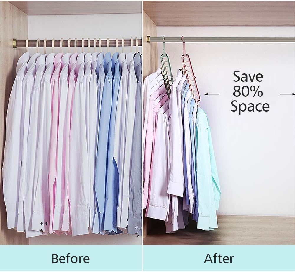 3 Pcs of Space Saving 9 in 1 Clothes Hanger