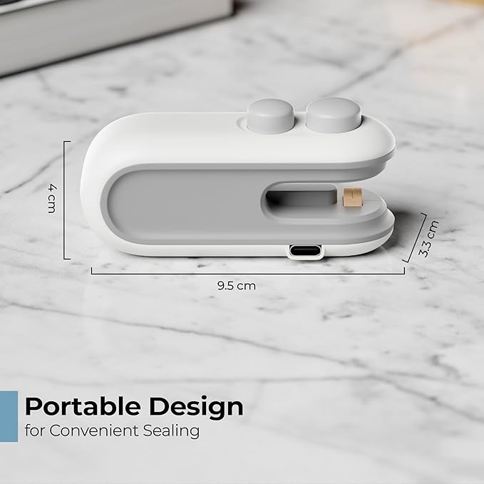 2 in 1 Mini Bag Sealer with Cutter and Magnet