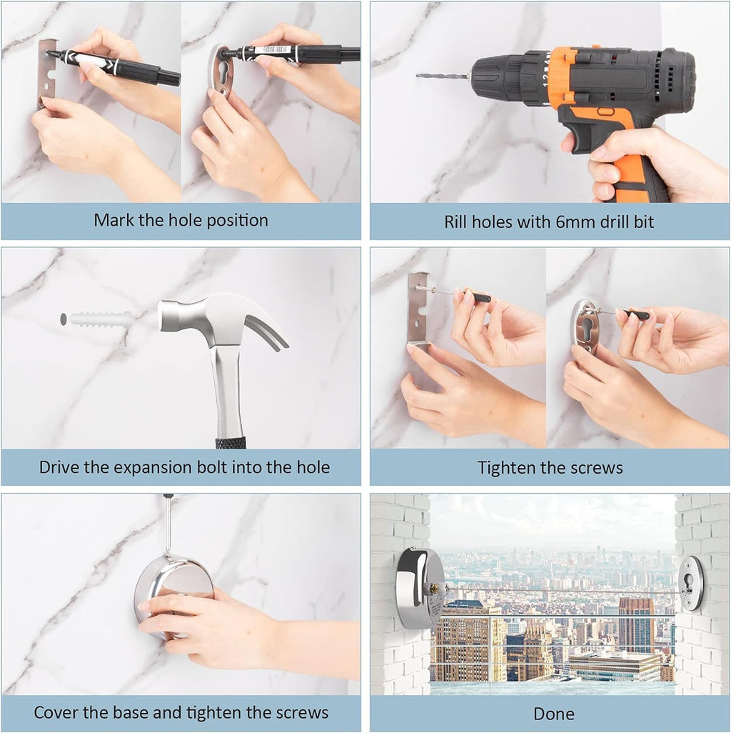 Steel Retractable Clothes Drying Rope