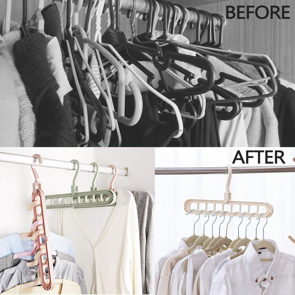 3 Pcs of Space Saving 9 in 1 Clothes Hanger