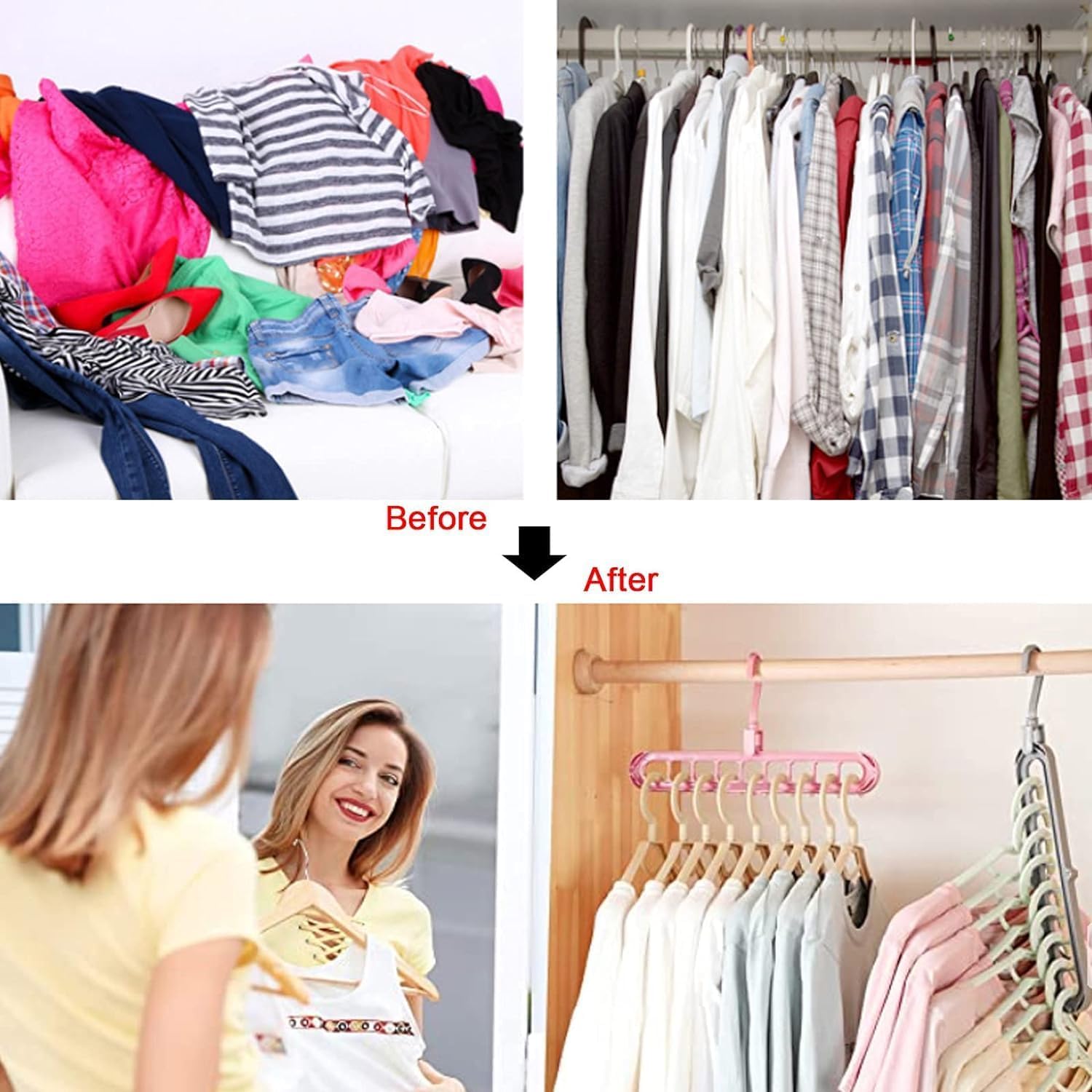 3 Pcs of Space Saving 9 in 1 Clothes Hanger