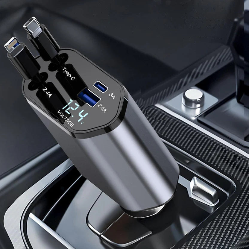 Classy Fast and Compact 4 in 1 Car Charger