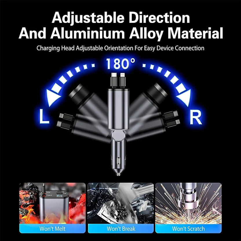 Classy Fast and Compact 4 in 1 Car Charger